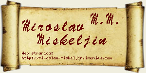 Miroslav Miškeljin vizit kartica